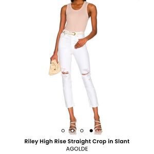 Riley High Rise Straight Crop in Slant